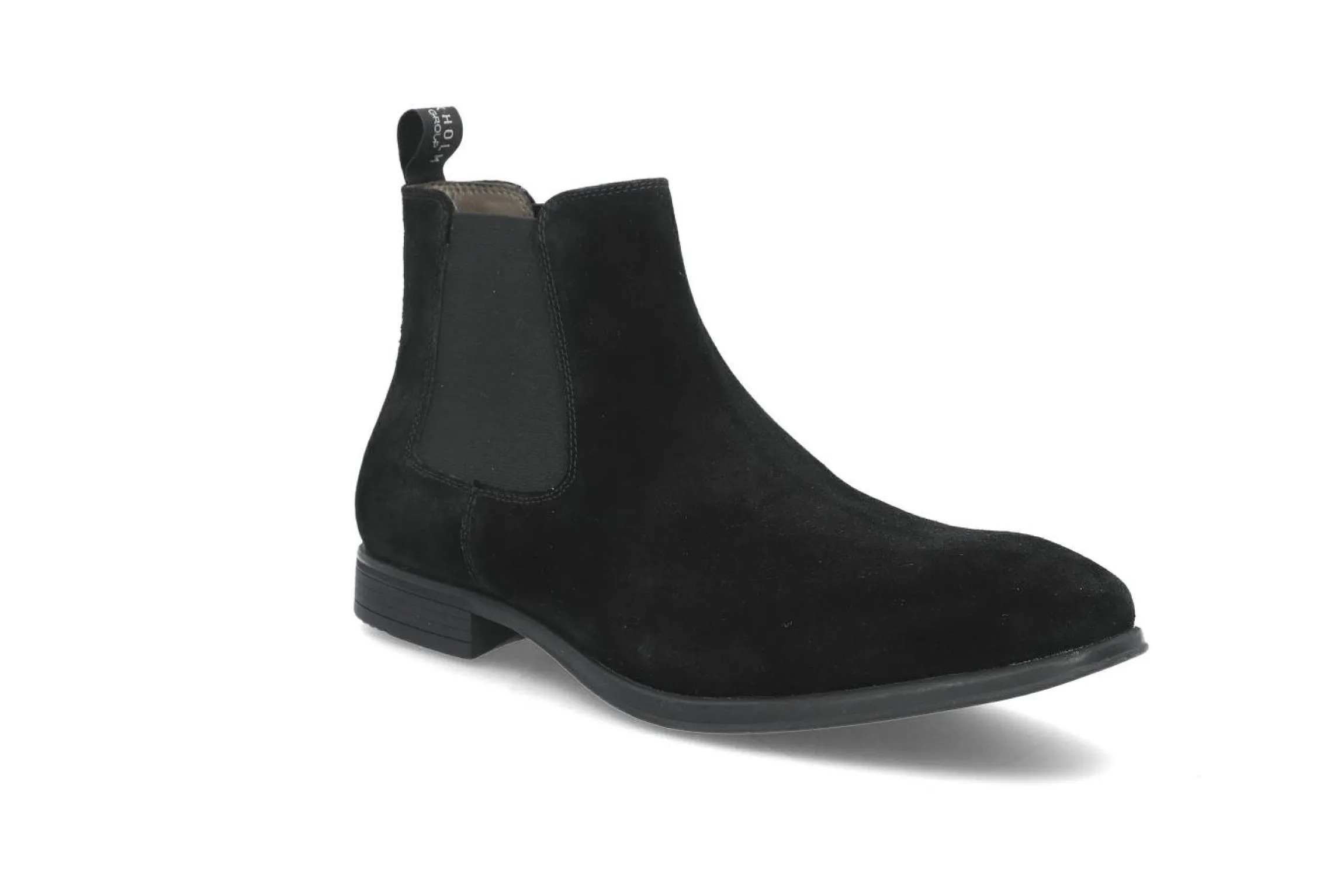 Chelseaboot i semsket skinn