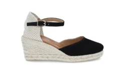 Espadrill i semsket skinn