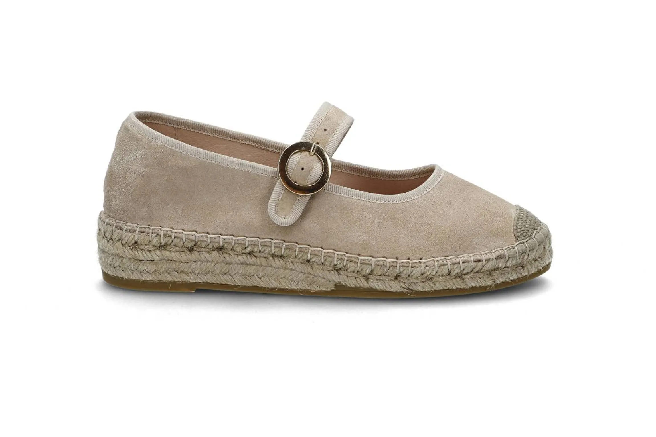 Espadrill i semsket skinn