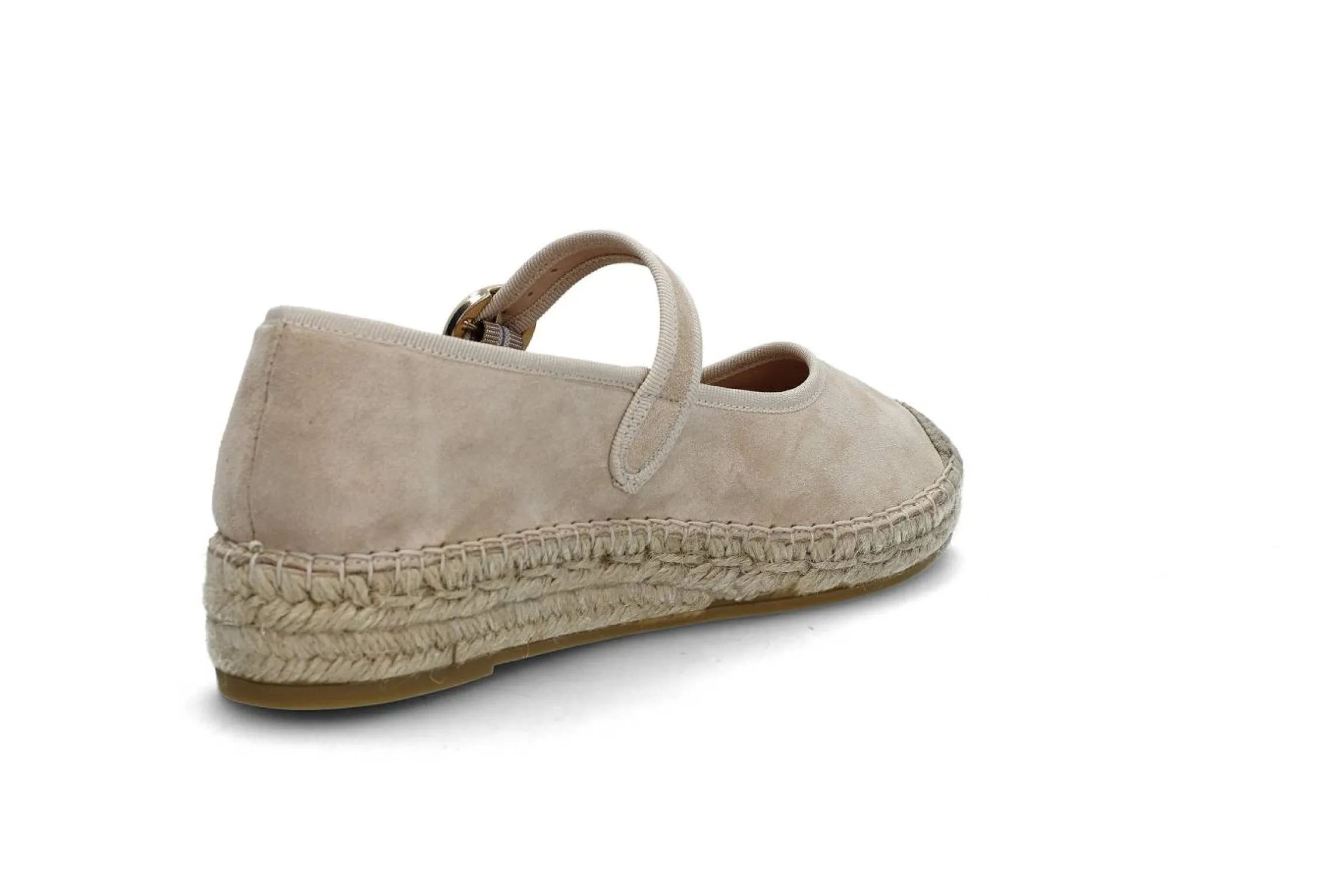 Espadrill i semsket skinn