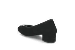 Komfortabel pumps i semsket skinn