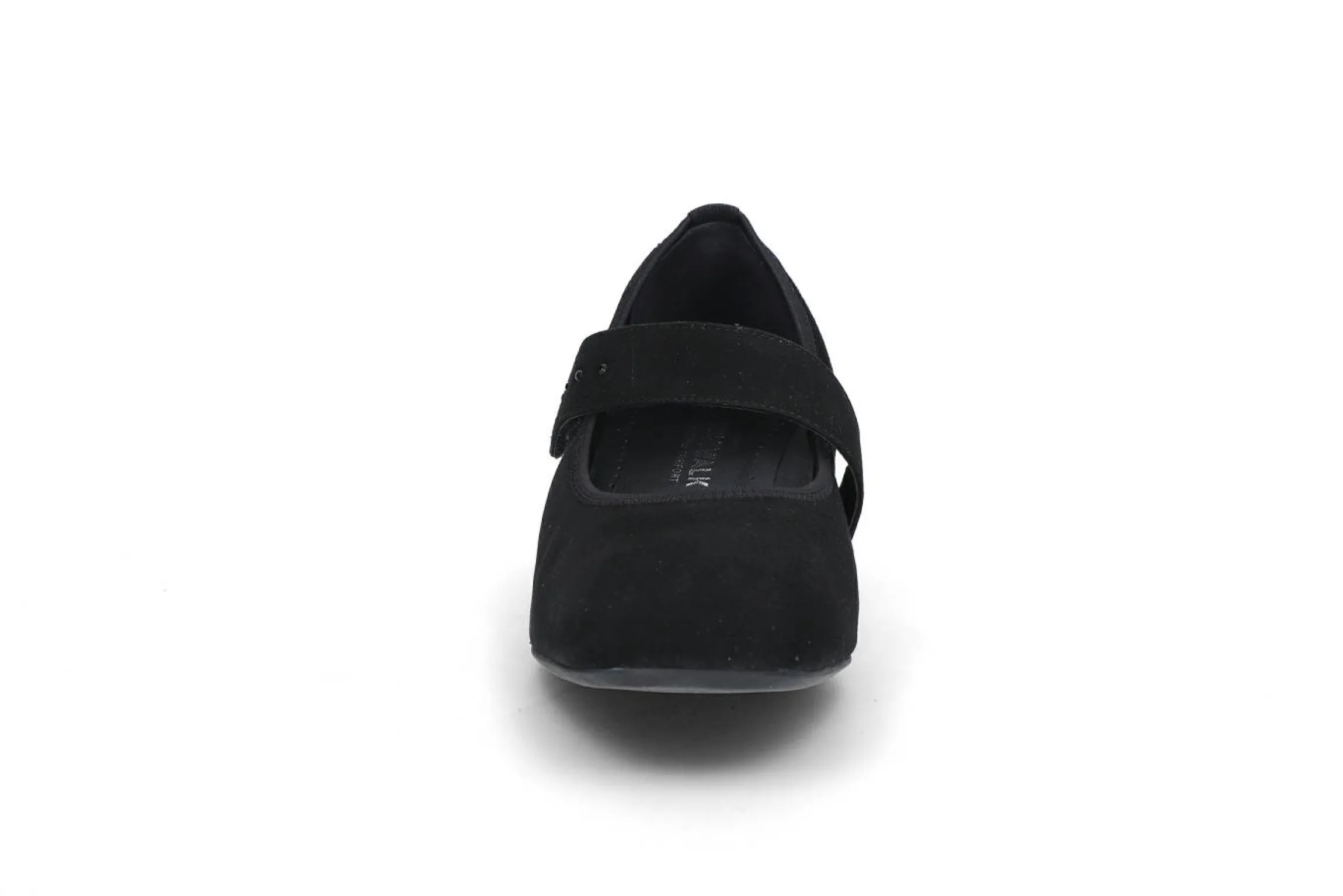 Pumps i semsket skinn