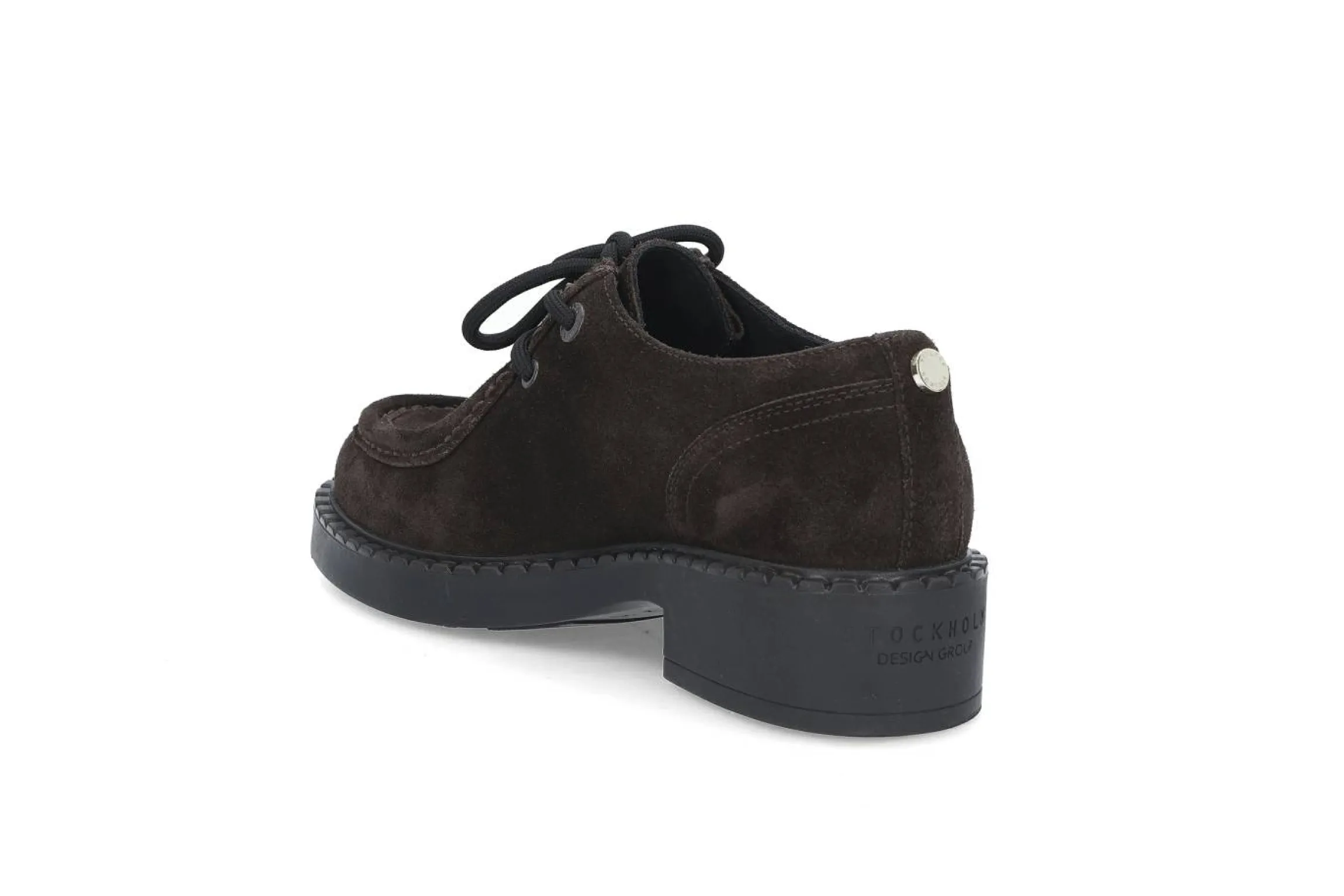 Semsket moc-toe snøresko