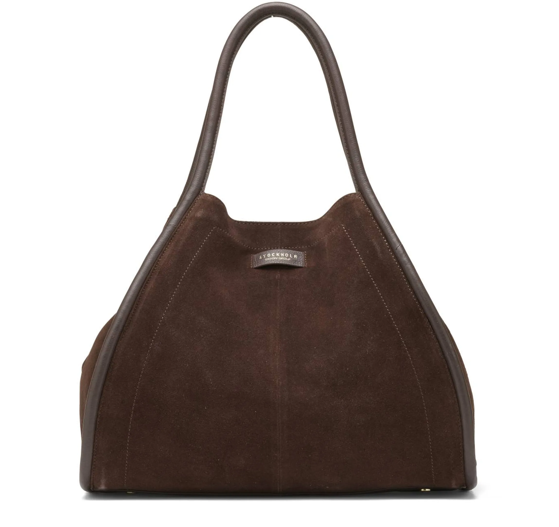 Shopper veske i semsket skinn