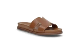 Slip-in sandal i skinn