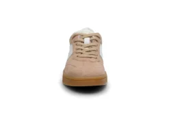 Sneakers i semsket skinn