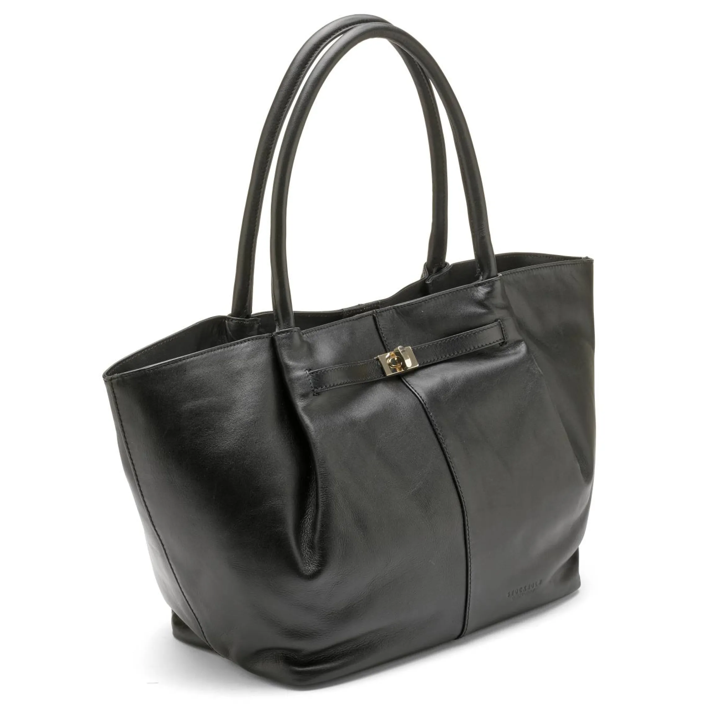 Stilren tote bag i skinn